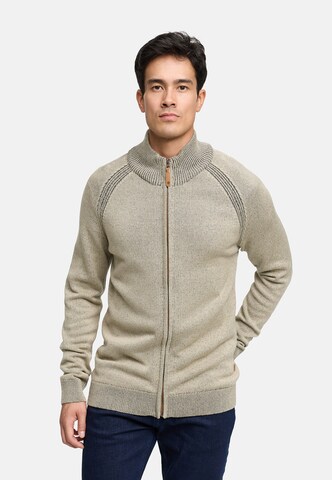 INDICODE JEANS Knit cardigan 'INMassum' in Grey: front