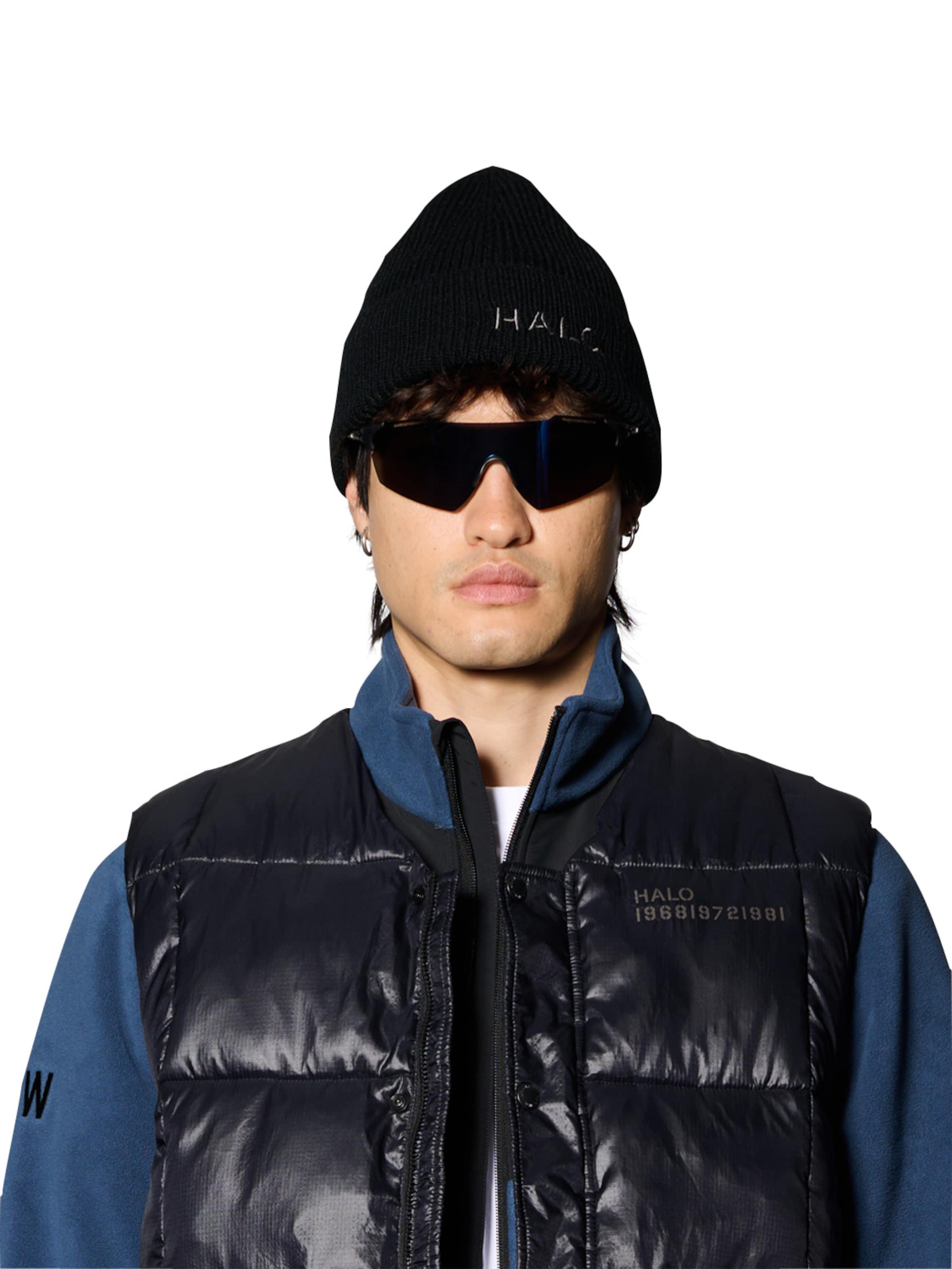 HALO Muts in Zwart: voorkant