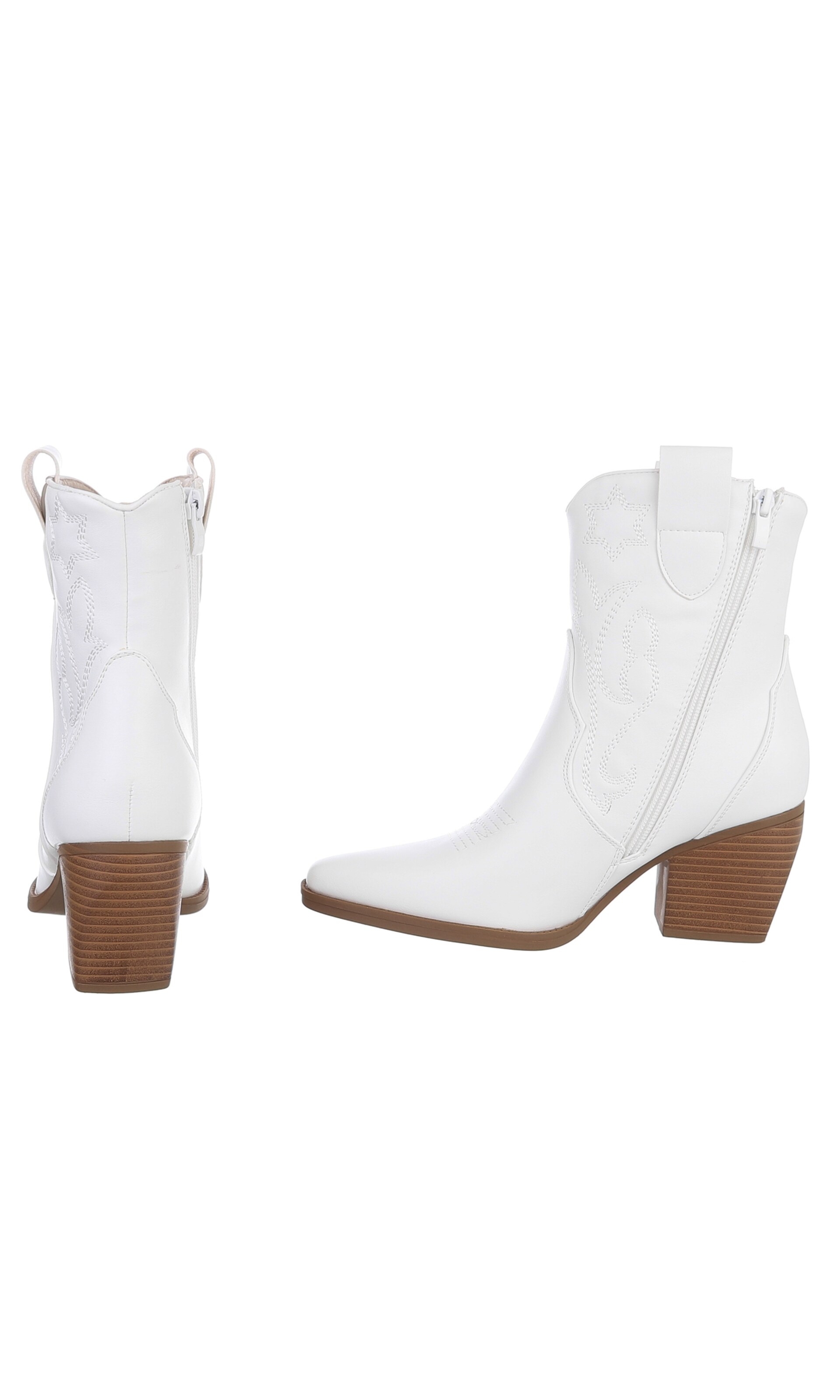 Ital-Design Cowboy Boots in White