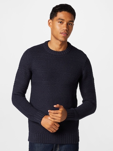 INDICODE JEANS Sweater 'Shores' in Blue: front