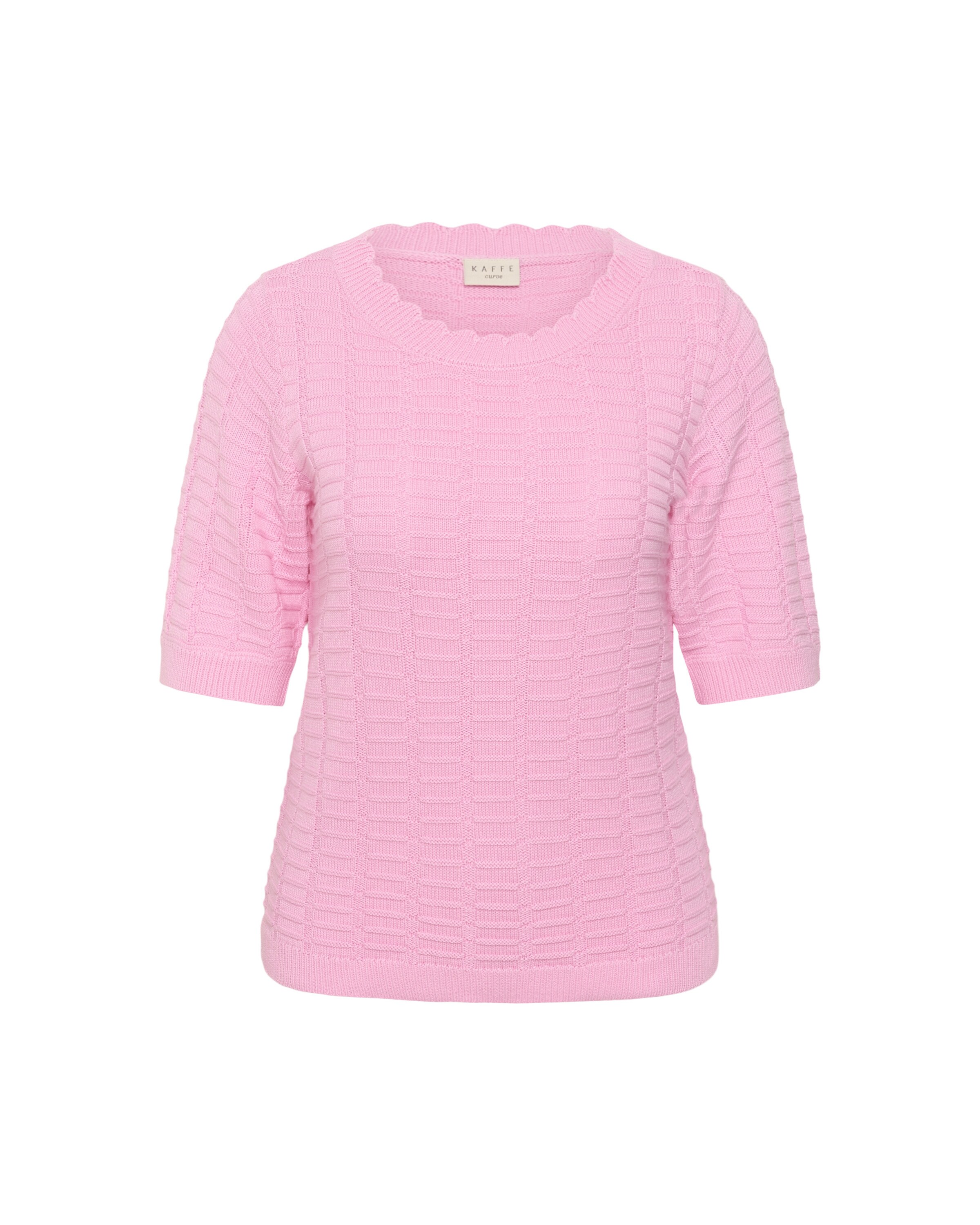 KAFFE CURVE Sweater 'Lotia' in Pink: front