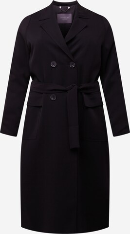 SAMOON Between-Seasons Coat in Black: front