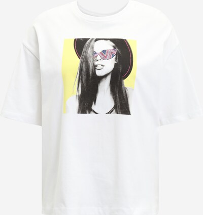 Only Tall T-shirt 'HALIA' en jaune / rose / noir / blanc, Vue avec produit