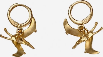 Fräulein Wunder Oorbellen 'Dinos Pteranodon' in Goud: voorkant