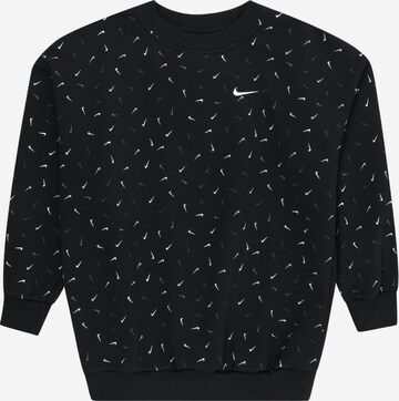 Nike Sportswear Sweatshirt in Schwarz: predná strana