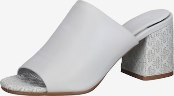 BRONX Mules in Grey: front