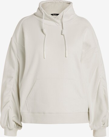 Sweat-shirt Ulla Popken en blanc : devant