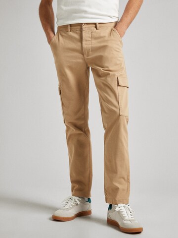 Pepe Jeans Slim fit Cargo Pants in Beige: front