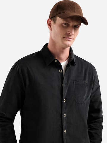 No Excess Regular Fit Hemd in Schwarz