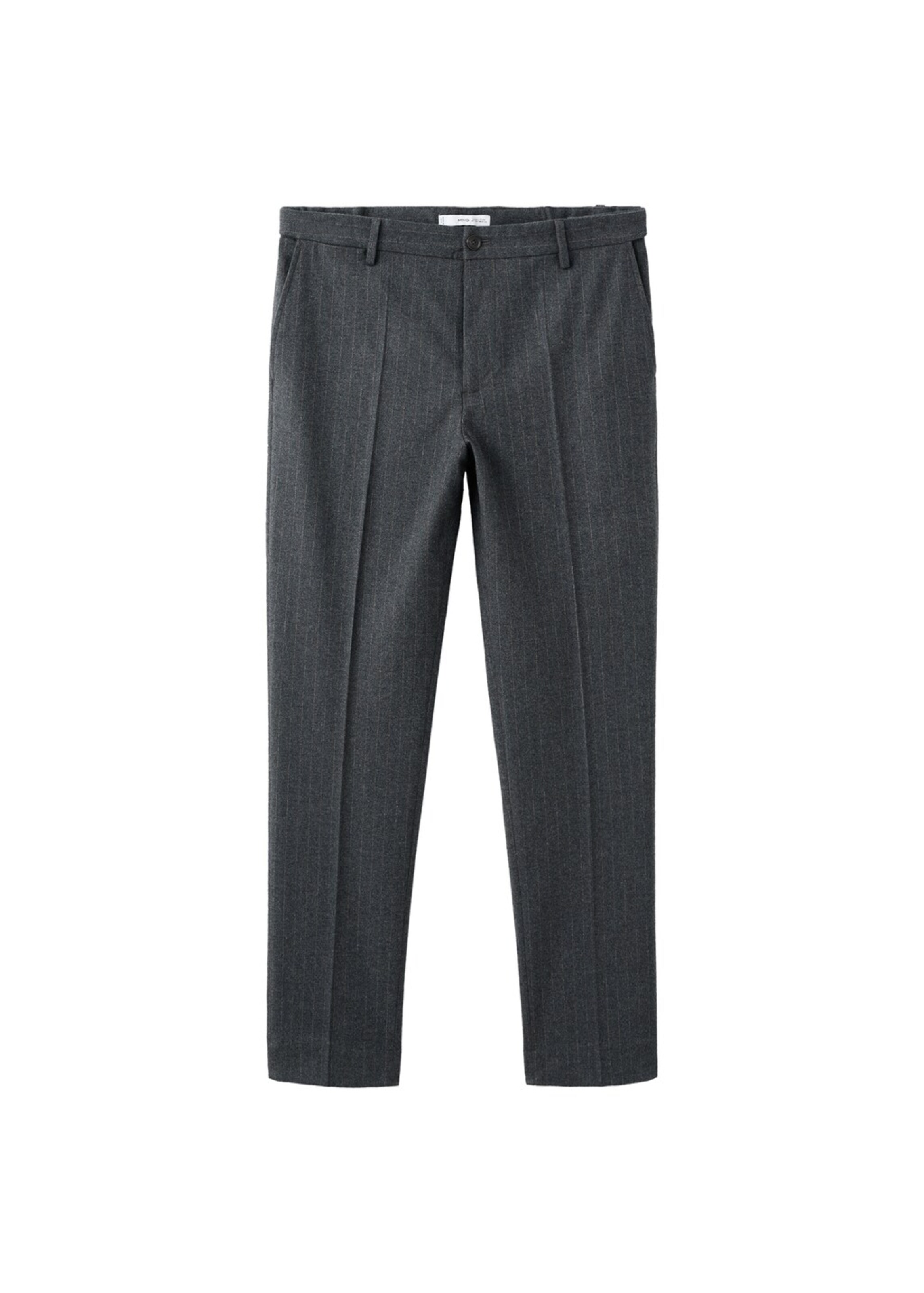 MANGO MAN Slim fit Pants 'Brest' in Grey: front