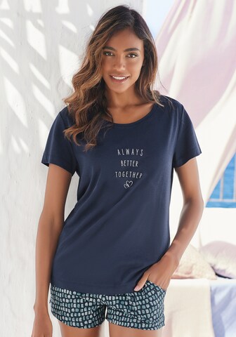 VIVANCE Slaapshirt in Blauw: voorkant