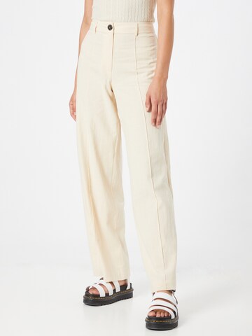 SELECTED FEMME - Pierna ancha Pantalón en beige: frente