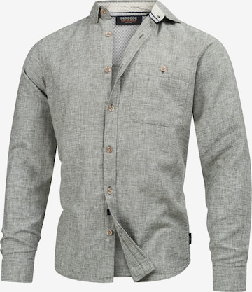 INDICODE JEANS Regular Fit Hemd in Grün: Vorderseite