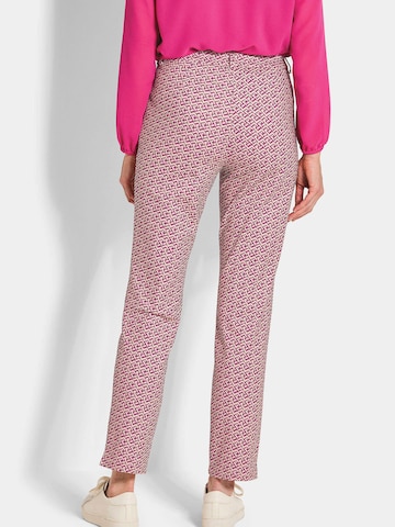 Coupe slim Pantalon 'Louisa' Goldner en rose