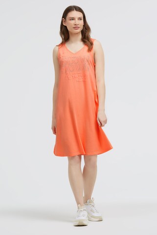 Soccx Basic Beach-Kleid mit Artwork in Orange