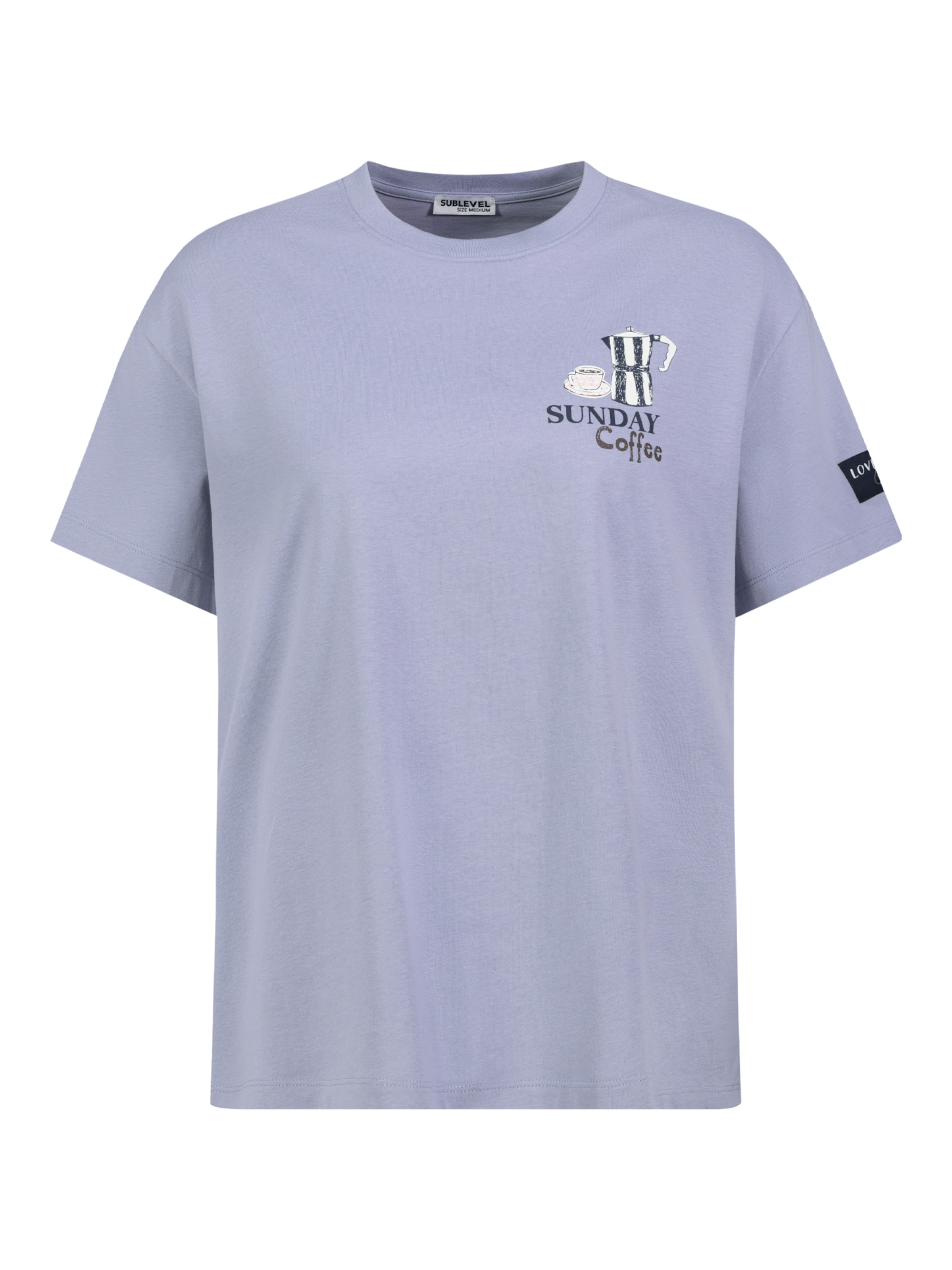 Sublevel T-Shirt in Blau: Vorderseite