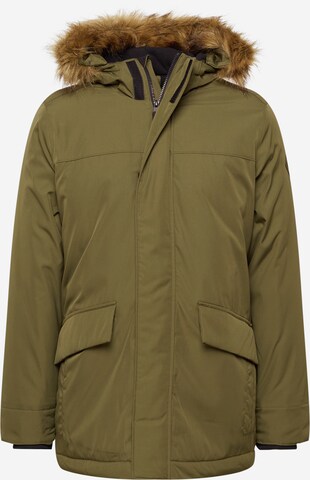 HOLLISTER Winter parka in Green: front