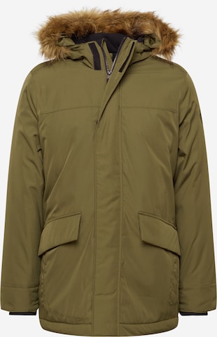 HOLLISTER Winter Parka in Green: front