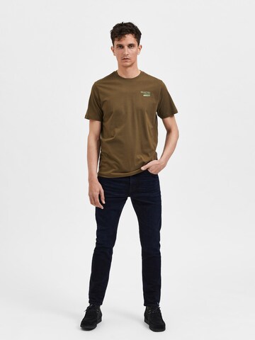 SELECTED HOMME T-Shirt 'Lyon' in Grün