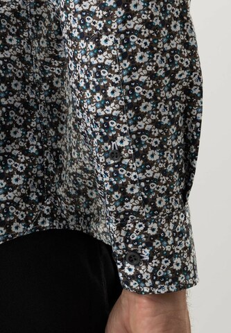 Black Label Shirt Regular fit Zakelijk overhemd 'PRINT' in Blauw