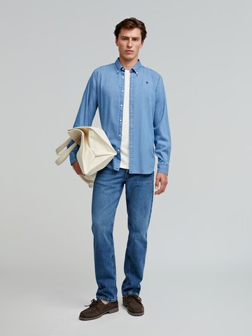 Scalpers Regular fit Button Up Shirt 'Alpha' in Blue: front