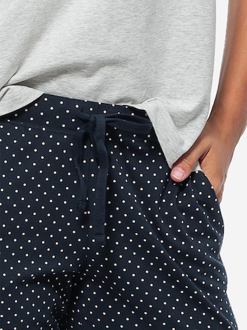 SCHIESSER Pyjama 'Cotton' in Blauw