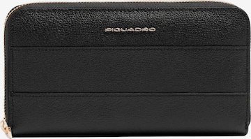 Piquadro Portemonnaie in Schwarz: Vorderseite