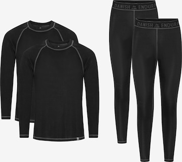 DANISH ENDURANCE Baselayer-Set 'Sustain' in Grau: Vorderseite