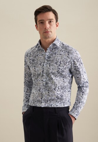 SEIDENSTICKER Slim fit Zakelijk overhemd in Blauw: voorkant