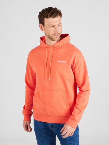 Sweat-shirt QS en orange : devant