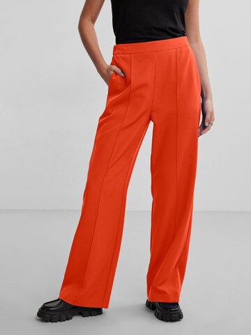 PIECES Wide leg Pants 'PCBOZZY' in Orange: front