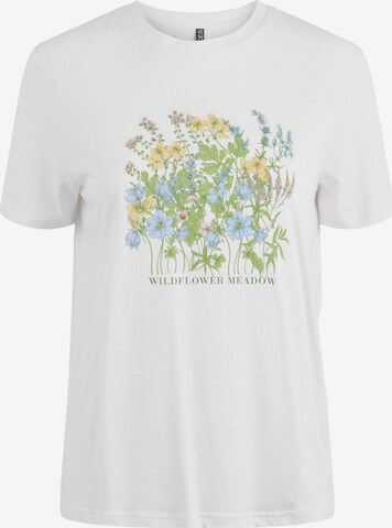 PIECES T-shirt 'SAPPA' i vit: framsida