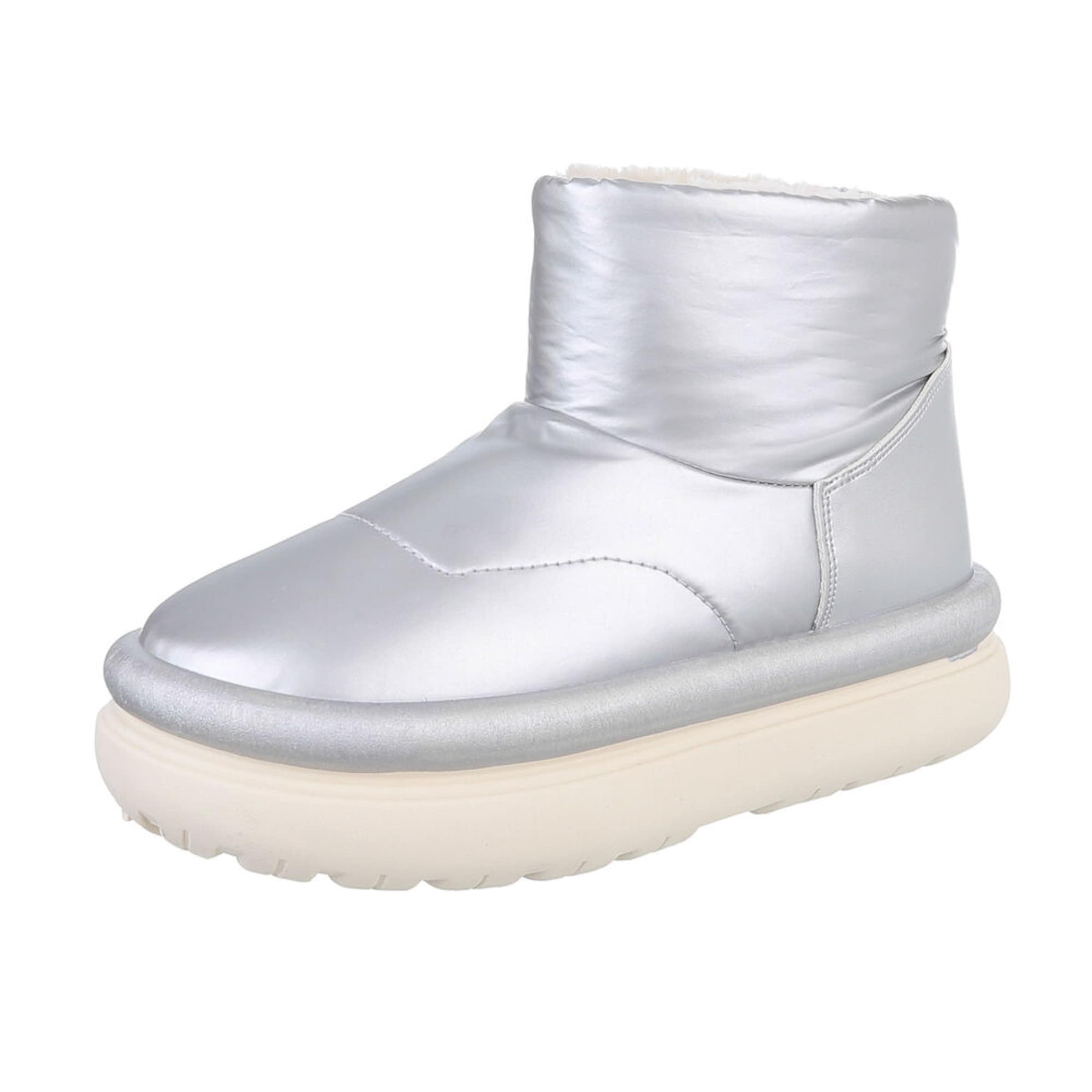Ital-Design Snow Boots in Silver: front