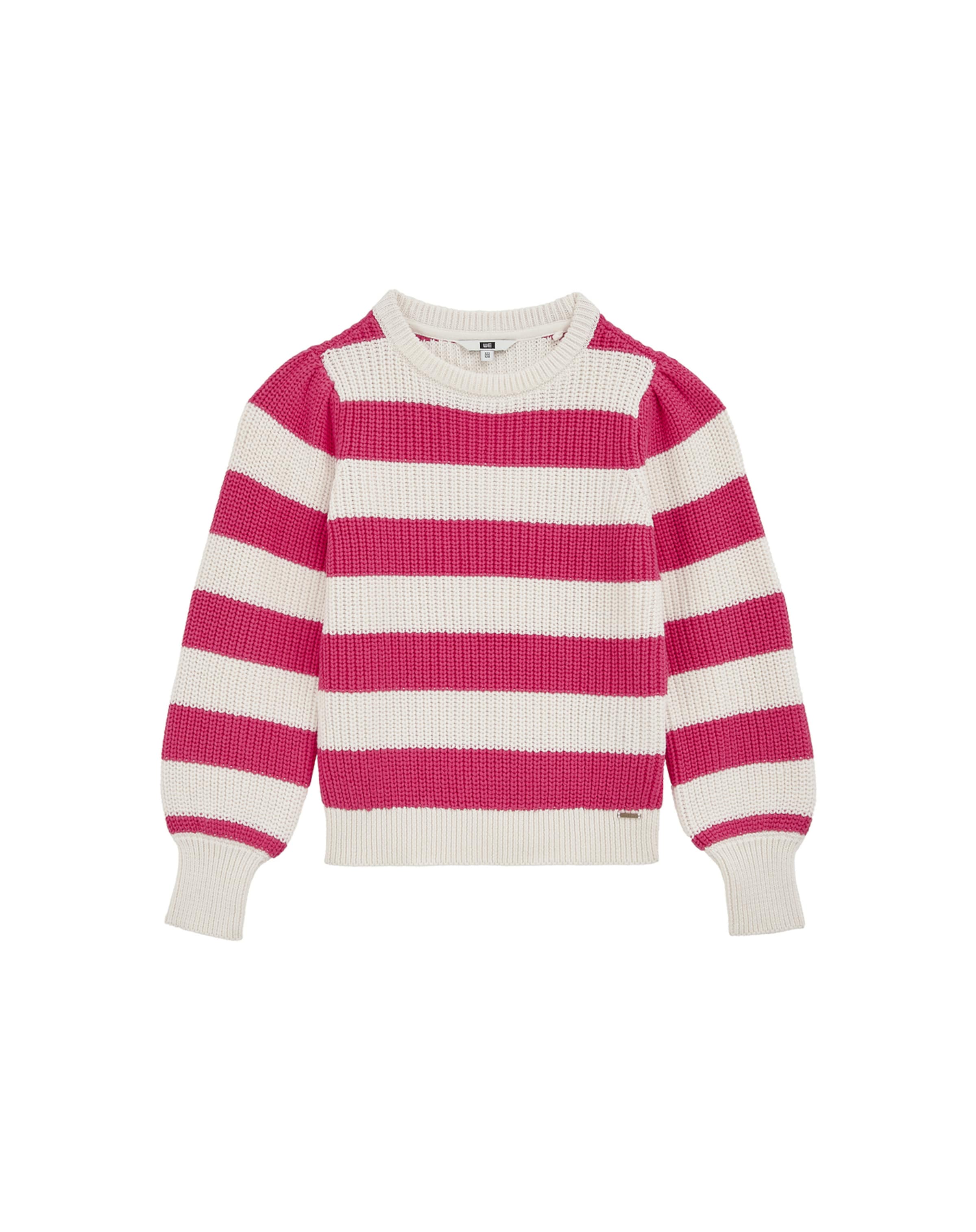 rózsaszín / fehér WE Fashion Pulóver, Termék nézet