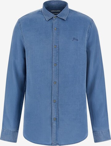 GUESS Regular fit Button Up Shirt in Blue: front