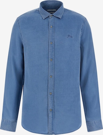 GUESS Regular Fit Hemd in Blau: predná strana