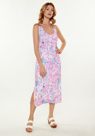 Usha - Vestido em azul: frente