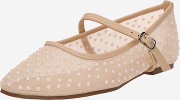 smėlio GLAMOROUS Balerinos su dirželiais: priekis