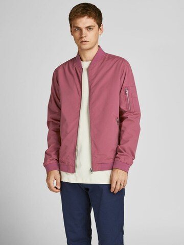 JACK & JONES Klasický střih Přechodná bunda – pink