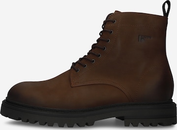 BLACKSTONE - Botas con cordones 'ONYX TATE' en marrón: frente