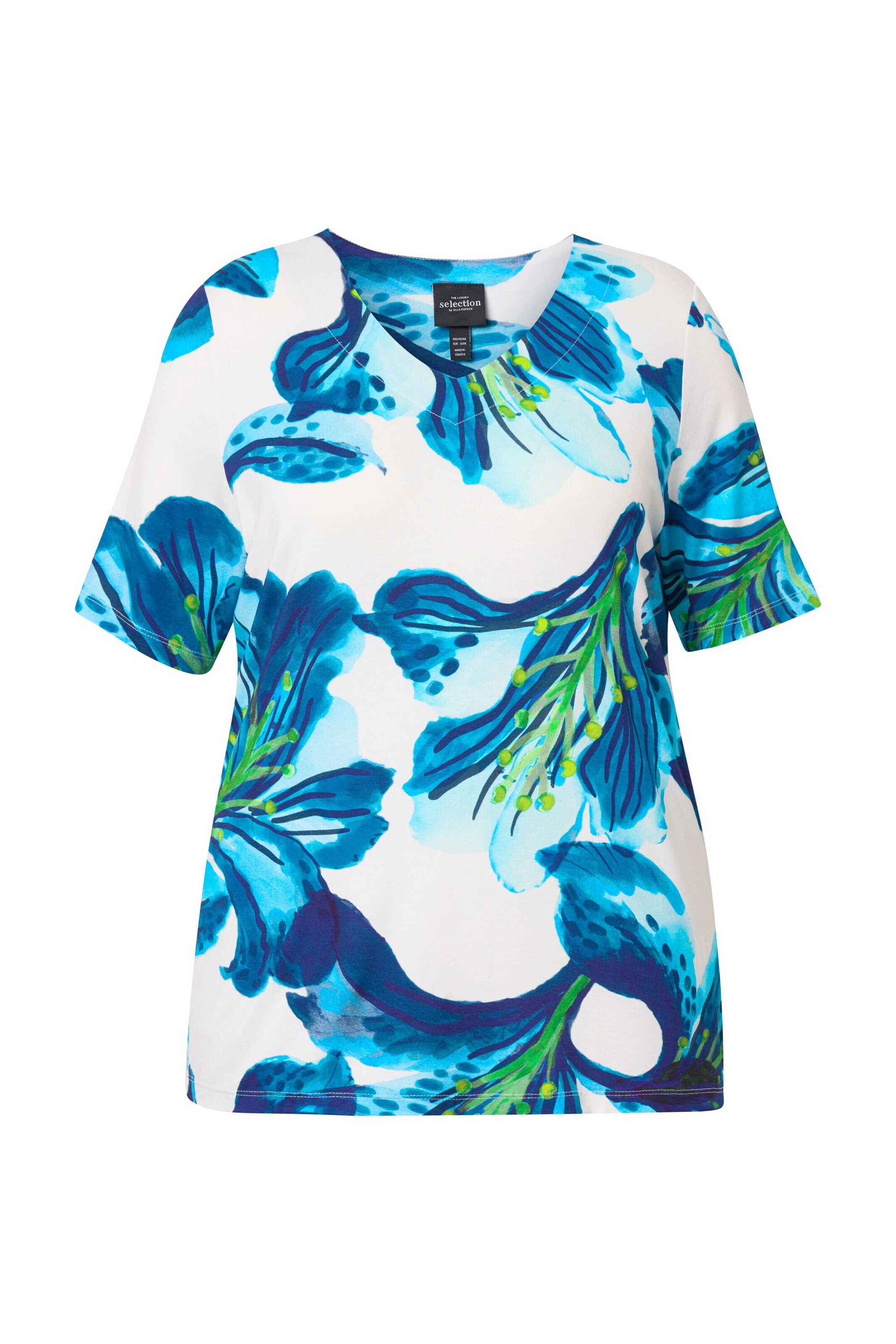 Ulla Popken Shirt in Blauw: voorkant