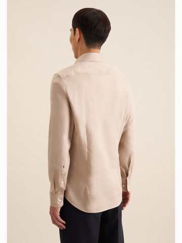 SEIDENSTICKER Slim fit Business shirt in Beige