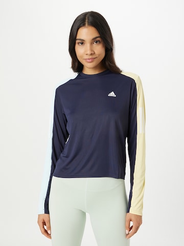 ADIDAS SPORTSWEAR Performance Shirt 'Own The Run Colorblock ' in Black: front