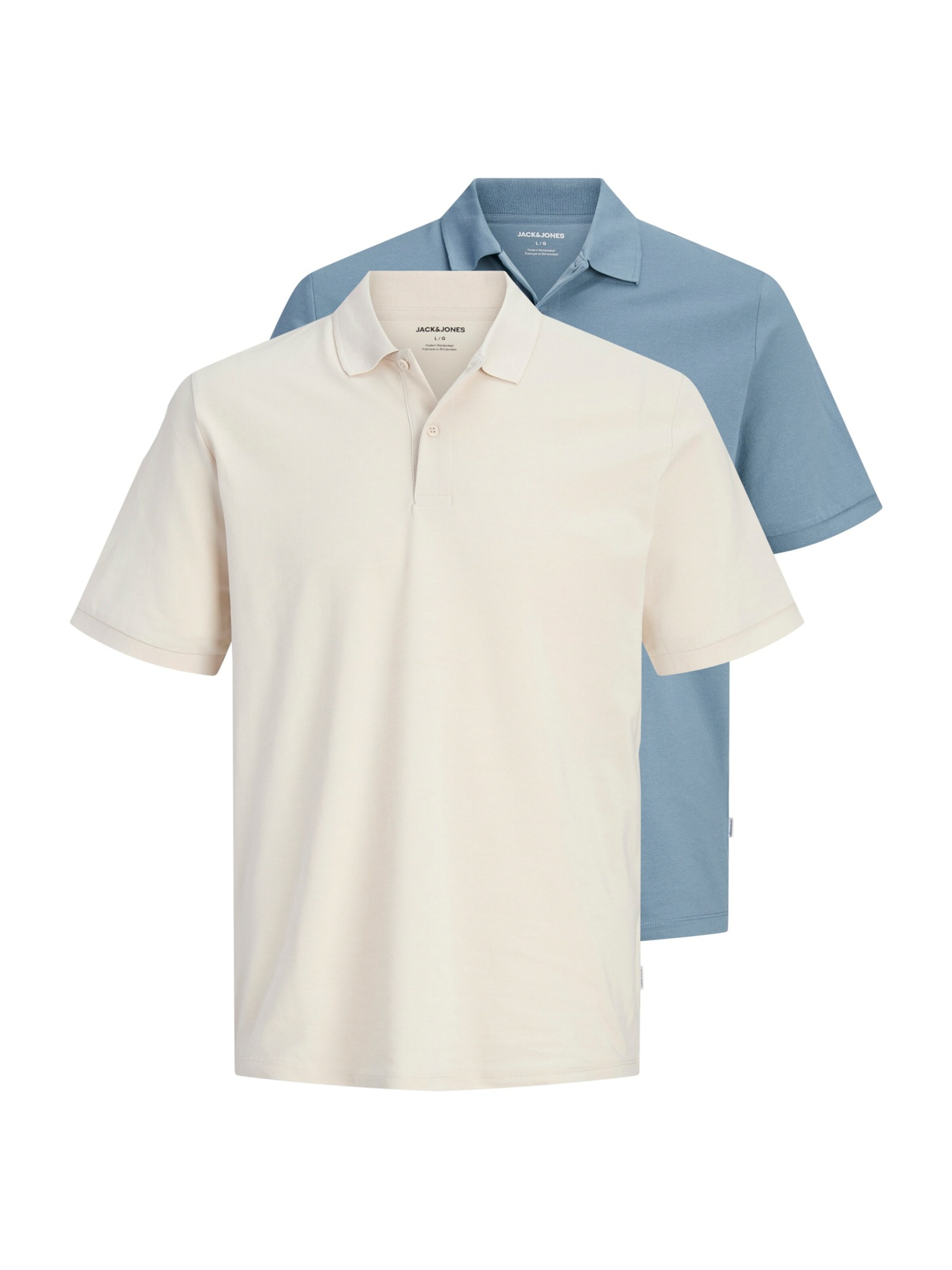 JACK & JONES T-shirt 'JJKANE' i beige: framsida