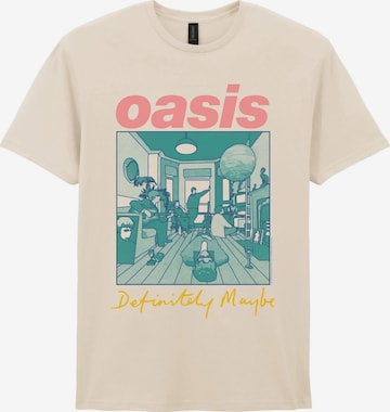 Oasis Koszulka 'Oasis Definitely Maybe Album T-Shirt' w kolorze biały: przód