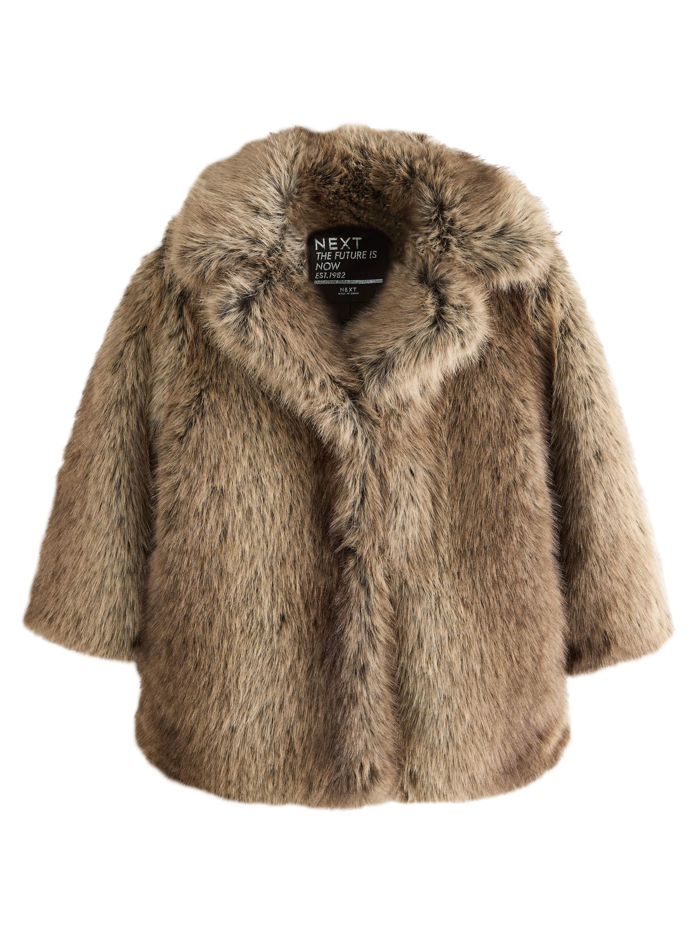 Next Kabát – hnědá: přední strana