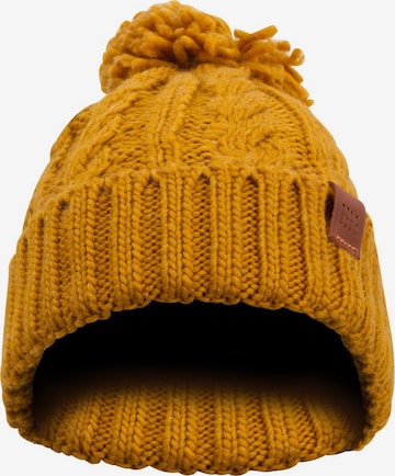 Manufaktur13 Mütze 'Rough Knit' in Gelb: Vorderseite
