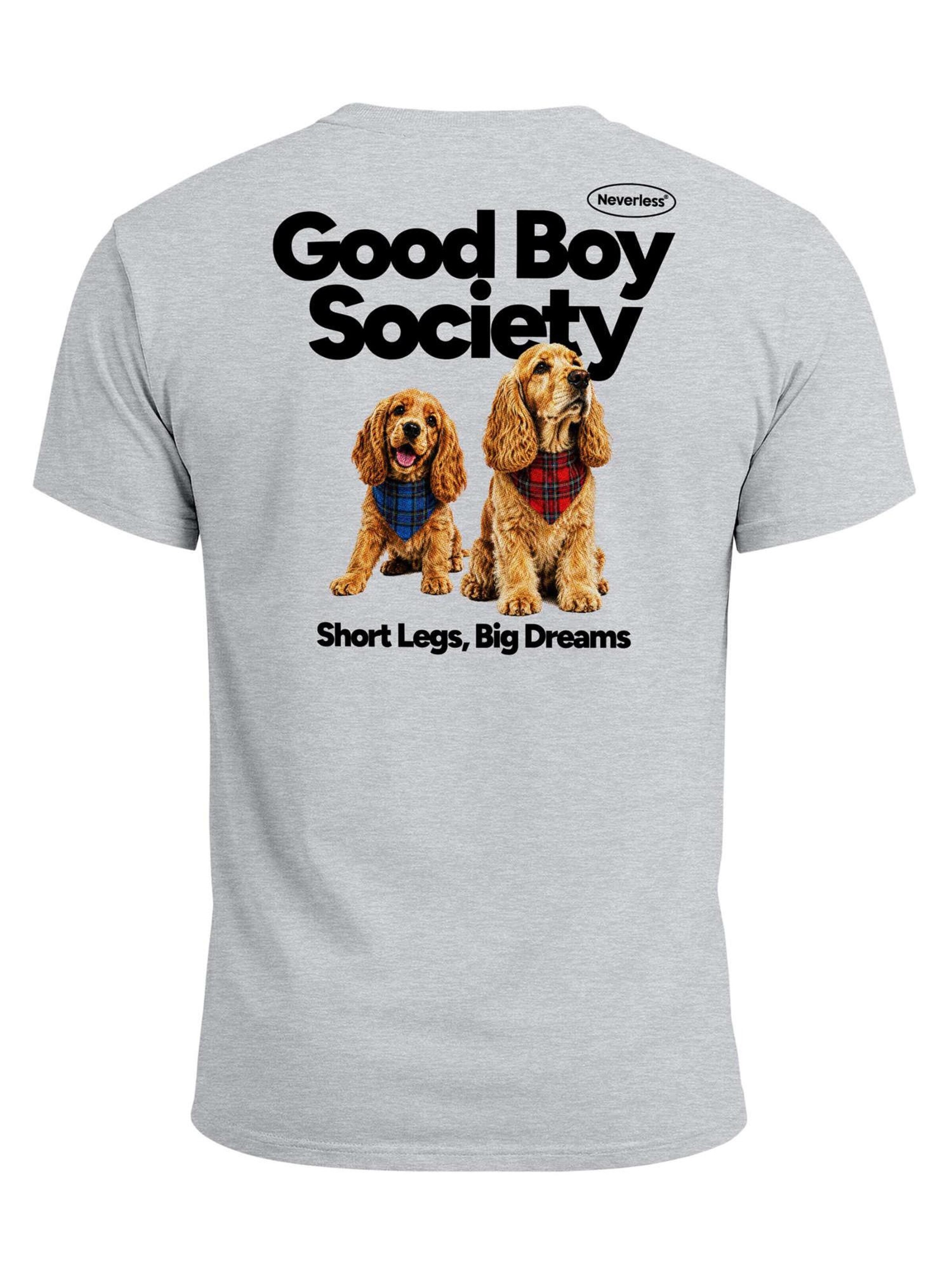 Neverless Shirt 'Good Boy Society' in Grey: front