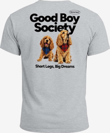 Neverless Shirt 'Good Boy Society' in Grey: front