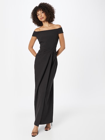 Lauren Ralph Lauren Вечерна рокля 'SARAN' в черно: отпред